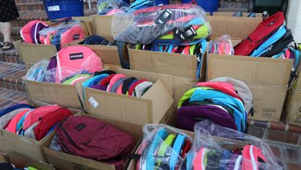 500 Backpacks Given Away to Families by Asm. Holden and Local Chapter of the Alpha Kappa Alpha Sorority