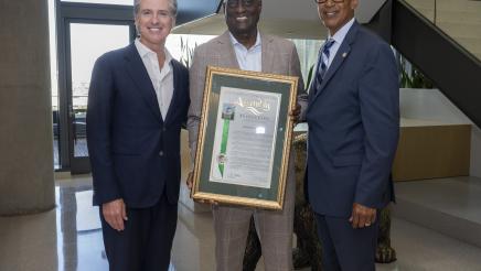 Assemblymember Holden Welcomes Laker Legend Michael Cooper to the Capitol  