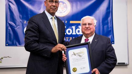 Asm. Holden with an honoree